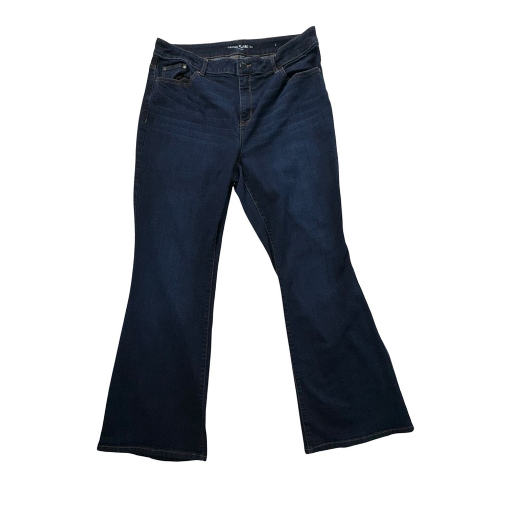 Chico's Platinum Flare Dark Wash Stretch Jeans Women's 2.5